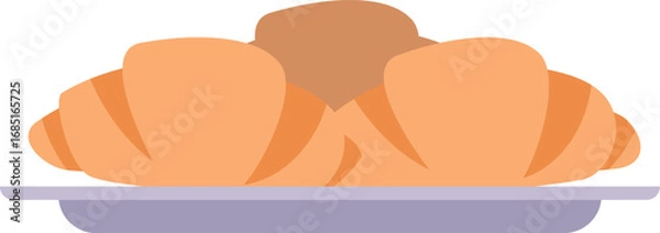 Fototapeta vector illustration of croissants 