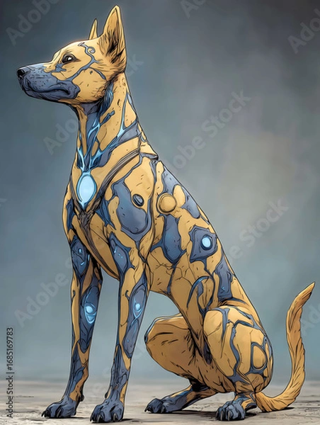 Obraz Golden fantasy beast 