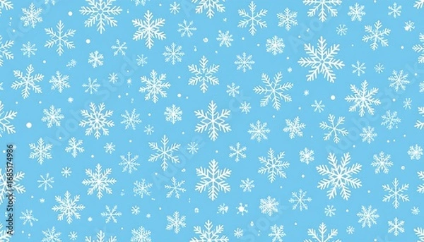 Fototapeta Winter snowflake pattern (1)