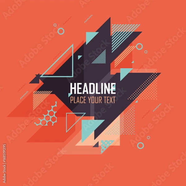 Fototapeta Flat vector background for design 