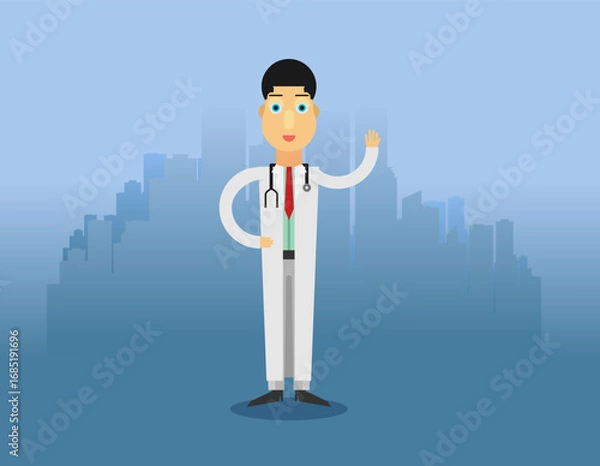 Fototapeta Flat vector character for design 