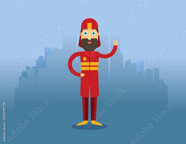 Fototapeta Flat vector character for design 