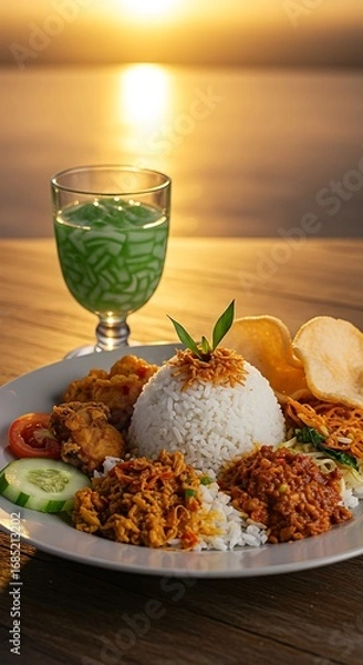 Fototapeta 夕焼けと絶景のナシゴレン