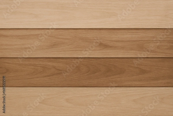 Fototapeta Horizontal wooden planks in varying shades of brown with fine grain texture, displayed in a clean layout on a neutral background, conveying natural material concept