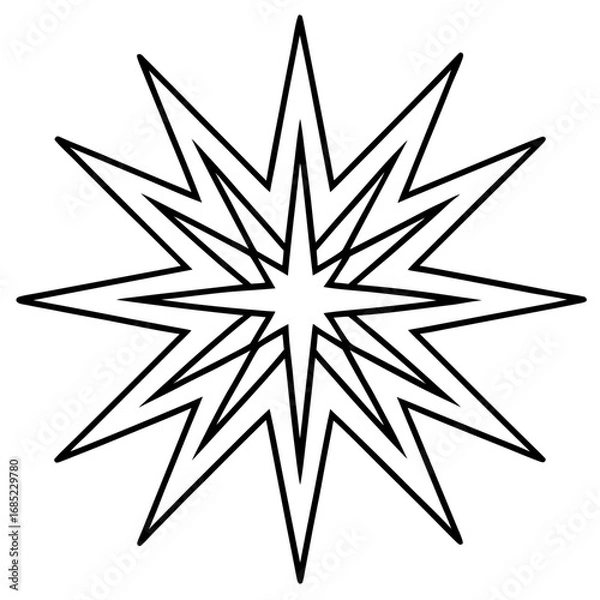 Obraz Elegant Sun Ray Line Art Vector