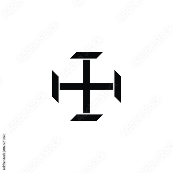 Fototapeta Plus, knifes geometric symbol simple logo vector