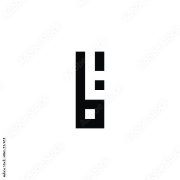 Fototapeta Letter bt tb b t rectangle geometric symbol simple logo vector