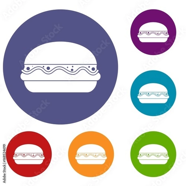 Obraz Burger icons set