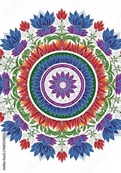 Fototapeta Abstract Floral Mandala Pattern
