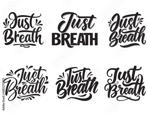Obraz JUST BREATH TYPOGRAPHY