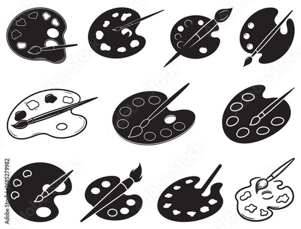 Obraz PAINT PALETTES SILHOUETTE