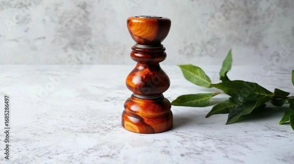 Obraz Wooden Pepper Mill: Spice Grinder