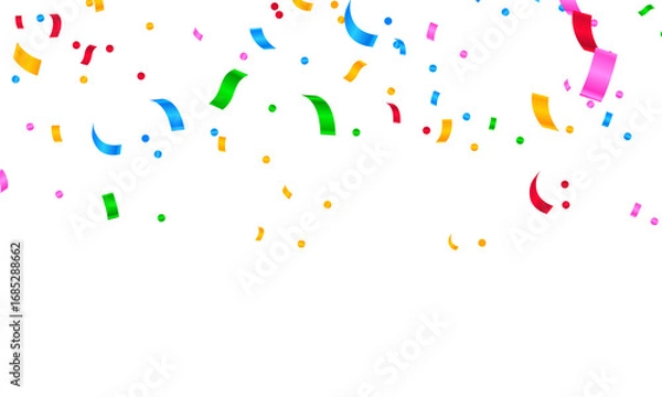 Obraz confetti falling down isolated on transparent background