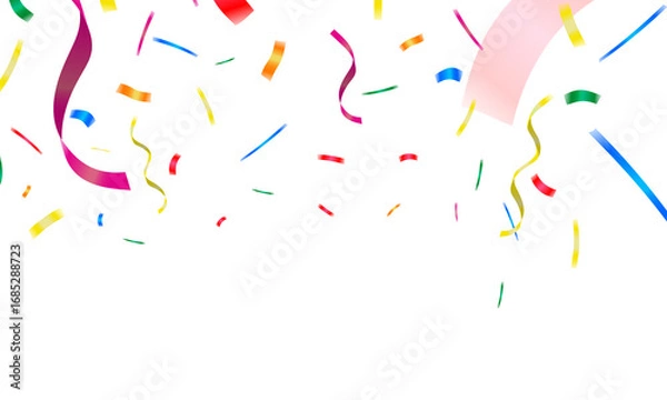 Obraz confetti falling down isolated on transparent background