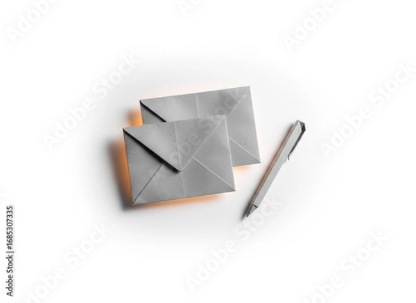 Fototapeta paper, origami, vector, symbol, design, illustration, envelope, icon, mail, concept, object, letter, sign, blank, business, ship, toy, art, arrow, 3d, page, computer, water