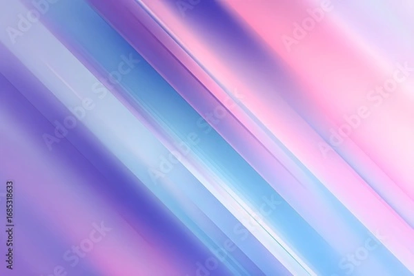Fototapeta Abstract blue and purple gradient background with blurred stripes. Soft pastel-colored wallpaper for presentation, 