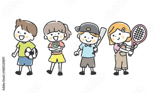 Obraz 子供たちのイラスト