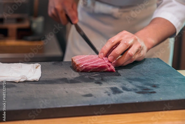 Fototapeta 【#料亭】板前の手元