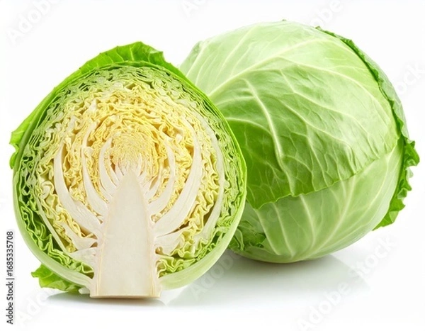 Fototapeta cabbage on white background