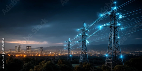 Fototapeta Enhancing cybersecurity for critical infrastructure in urban power systems an analytical perspective on technology and risk management