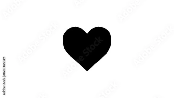 Fototapeta artificial heart with harsh lines VECTOR