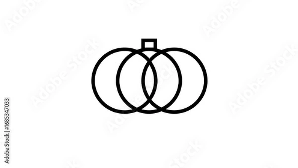 Fototapeta pumpkin illustration simple transparent VECTOR