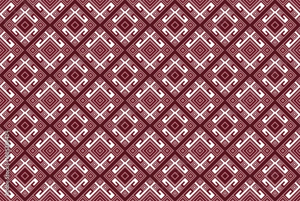 Obraz red and white seamless pattern