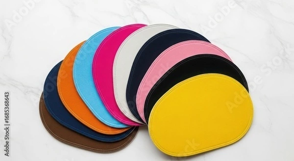 Obraz Collection of colorful shoe heel protectors and inserts