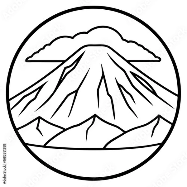 Obraz Kilimanjaro line art vector