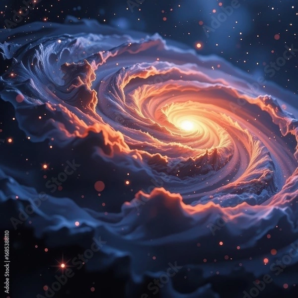 Fototapeta Cosmic Swirl of Galactic Colors and Energy in Close-Up View