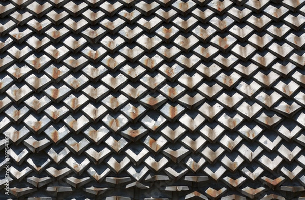 Fototapeta Textured metal rust geometry. Element of design photo