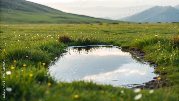 Fototapeta savannah landscape photo, african savannah wallpaper, grassland horizon photo, african plains image, nature savannah wallpaper, wild savannah shot, scenic savannah photo, river savannah landscape, ser