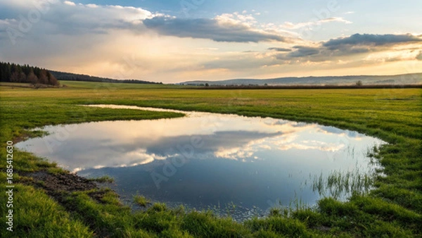 Fototapeta savannah landscape photo, african savannah wallpaper, grassland horizon photo, african plains image, nature savannah wallpaper, wild savannah shot, scenic savannah photo, river savannah landscape, ser