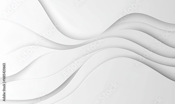 Obraz Abstract white wavy layers