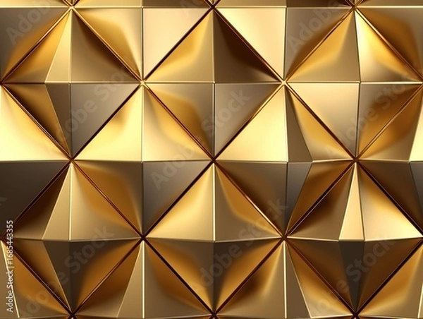 Fototapeta Elegant gold geometric pattern ideal for luxury branding, modern design, and high-end product presentations, perfect for backgrounds.