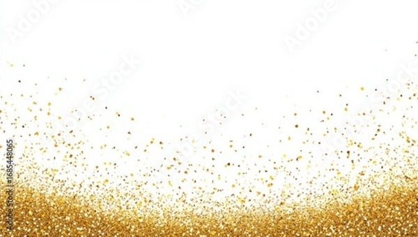 Obraz Gold glitter confetti on white background (2)