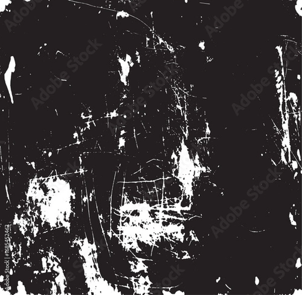 Fototapeta Scratched Grunge Urban Background Texture Vector. Dust Overlay Distress Grainy Grungy Effect. Distressed Backdrop Vector Illustration. Isolated Black on White Background. EPS 10.