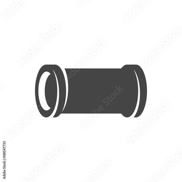 Obraz Water pipe icon. Vector logo on white background