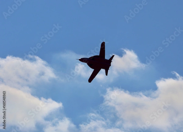 Obraz Plane in the cloudy sky