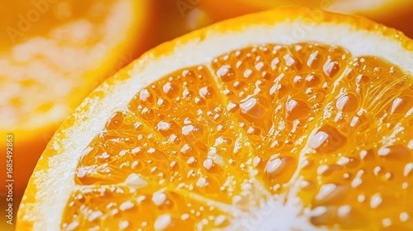 Obraz Fresh Juicy Orange Half Close-up
