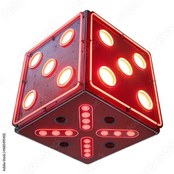 Obraz red dice on white background