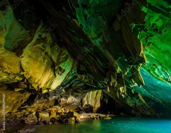 Obraz Cave interior, vibrant colors