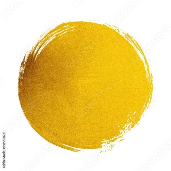 Fototapeta Golden circle with textured edges