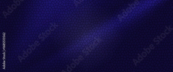 Fototapeta Mosaic paving tiles with seamless wavy pattern, wave tessellation in Portuguese style, mosaic pavement, vector
