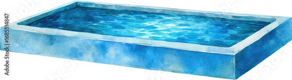 Obraz Rectangular blue water feature