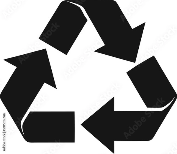 Fototapeta  Recycle Symbol High-Resolution of Recycling Arrows silhouette vector