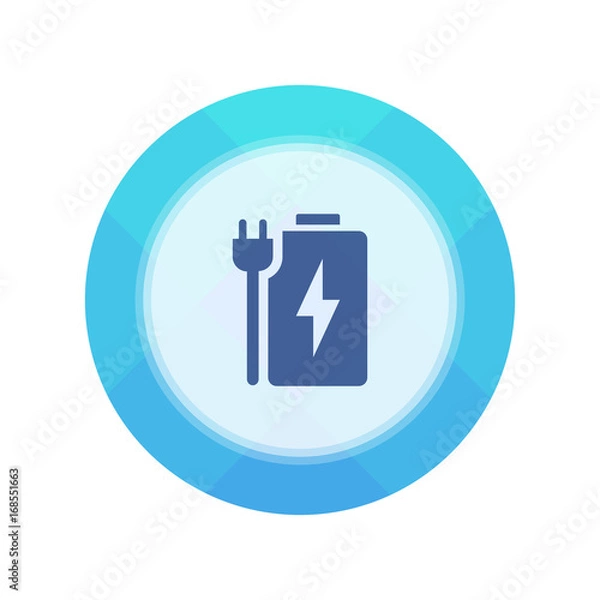 Fototapeta Paper Flat Cirlce Button