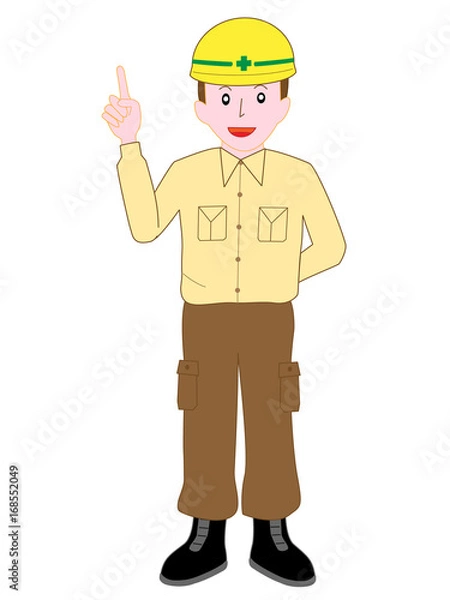 Fototapeta 作業員のポーズ