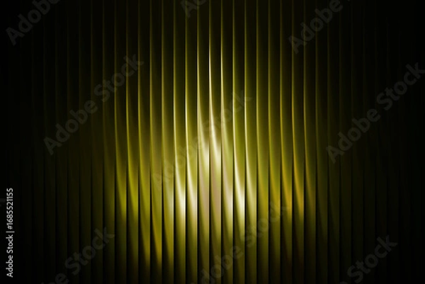 Fototapeta Abstract glowing yellow light background with golden tones and vertical striped overlay, futuristic minimal wallpaper and radiant artistic illumination design