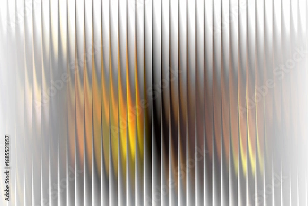 Fototapeta Abstract glowing background with golden orange tones, vertical striped overlay, futuristic minimal wallpaper design with luminous shiny digital artistic effect